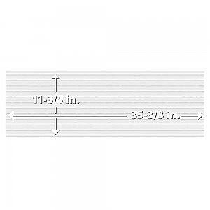 Lumiere Rythme Blanco 11-3/4" x 35-3/8" Ceramic Wall Tile - 4 Tiles Per Case - 11.64 Square Feet