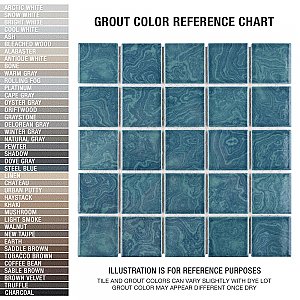 Resort Palm Green 12" x 12" Porcelain Mosaic Tile - 10 Tiles Per Case - 10.2 Sq. Ft.