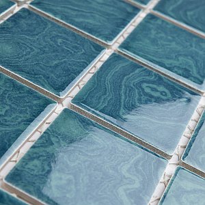 Resort Palm Green 12" x 12" Porcelain Mosaic Tile - 10 Tiles Per Case - 10.2 Sq. Ft.