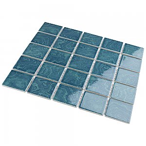Resort Palm Green 12" x 12" Porcelain Mosaic Tile - 10 Tiles Per Case - 10.2 Sq. Ft.