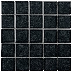 Resort Storm Black 12" x 12" Porcelain Mosaic Tile - 10 Tiles Per Case - 10.2 Sq. Ft.