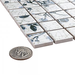 Strawberry Fields 11-5/8" x 11-5/8" Porcelain Mosaic Tile - 10 Tiles Per Case - 9.6 Sq. Ft.