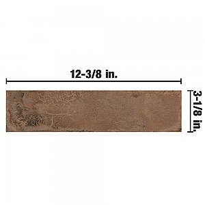 Luca Amber 3-1/8" x 12-3/8" Ceramic Wall Tile - 25 Tiles Per Case - 7.0 Square Feet