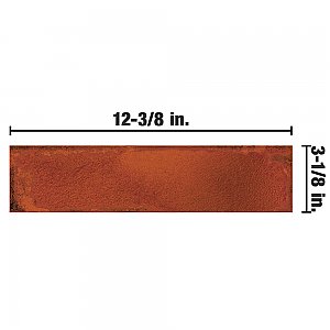Luca Lava 3-1/8" x 12-3/8" Ceramic Wall Tile - 25 Tiles Per Case - 7.0 Square Feet