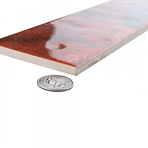 Luca Lava 3-1/8" x 12-3/8" Ceramic Wall Tile - 25 Tiles Per Case - 7.0 Square Feet