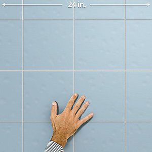 Berta Celeste 7-7/8" x 7-7/8" Ceramic Wall Tile - 25 Tiles Per Case - 11.0 Square Feet