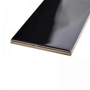 Park Slope 3" x 6" Subway Tile - Glossy Black - Sold Per Case of 86 Tile - 11.18 Square Feet