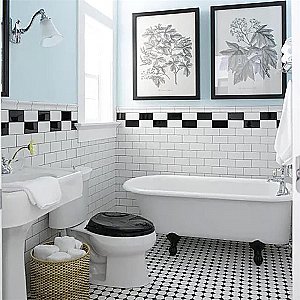 Park Slope 3" x 6" Subway Tile - Glossy Black - Sold Per Case of 86 Tile - 11.18 Square Feet