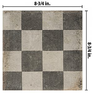 D'Anticatto Decor Quadrati 8-3/4" x 8-3/4" Porc Floor & Wall Tile - 20 Tiles Per Case - 11.0 Sq. Ft.