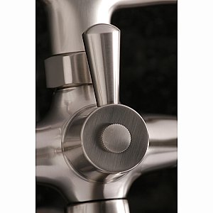 Kingston Brass KS269SN Kingston Tub Wall Mount Clawfoot Tub Faucet with Hand Shower, Brushed Nickel