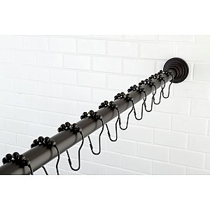 Kingston Brass SRK605 Edenscape 60"-72" Stainless Steel Adjustable Tension Shower Curtain Rod with Rings - Oil Rubbed Bronze
