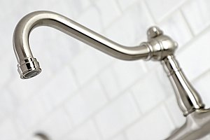 Kingston Brass KS3248PL Vintage Wall Mount Bathroom Faucet, Brushed Nickel