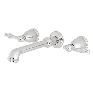 Kingston Brass KS7121NL Naples Two-Handle Wall Mount Bathroom Faucet, Polished Chrome