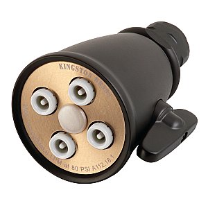 Kingston Brass K137A0MB Shower Scape Adjustable Jet Spray Shower Head - Matte Black