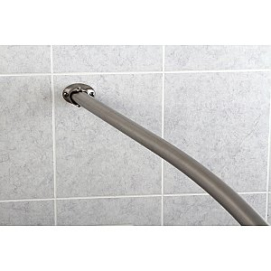 Kingston Brass CC3178 Edenscape 47"-60" Stainless Steel Adjustable Curved Shower Curtain Rod - Brushed Nickel