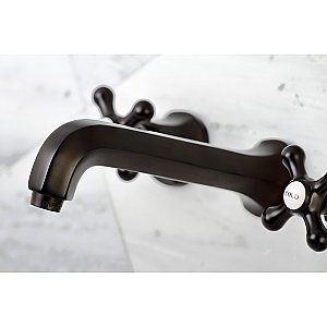 Kingston Brass KS4125AX Metropolitan 2-Handle Wall Mount Bathroom Faucet, Oil Rubbed Bronze