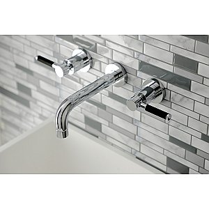Kingston Brass KS8121DKL Kaiser 2-Handle Wall Mount Bathroom Faucet, Polished Chrome
