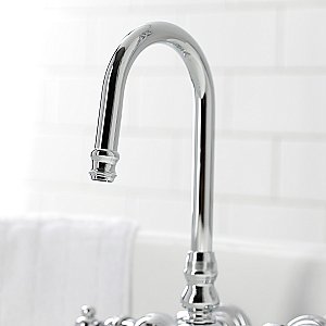 Kingston Brass CA4T1 Vintage 3-3/8" Tub Wall Mount Clawfoot Tub Faucet, Polished Chrome