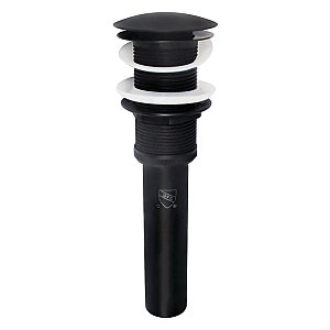 Kingston Brass EV8310MB Coronet Push Pop-Up Bathroom Sink Drain without Overflow, Matte Black