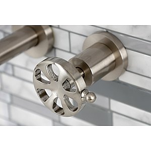 Kingston Brass KS8128RX Belknap Two-Handle Wall Mount Bathroom Faucet, Brushed Nickel