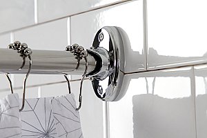 Kingston Brass CC7211 Edenscape 72" Stainless Steel Single Curved Shower Curtain Rod - Polished Chrome