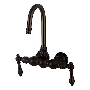 Kingston Brass AE1T5 Aqua Vintage 3-3/8 Inch Wall Mount Tub Faucet, Oil Rubbed Bronze
