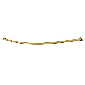Kingston Brass CC3177 Edenscape 47"-60" Stainless Steel Adjustable Curved Shower Curtain Rod - Brushed Brass