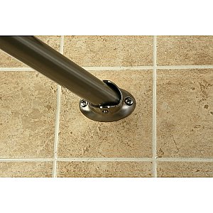 Kingston Brass CC3178 Edenscape 47"-60" Stainless Steel Adjustable Curved Shower Curtain Rod - Brushed Nickel