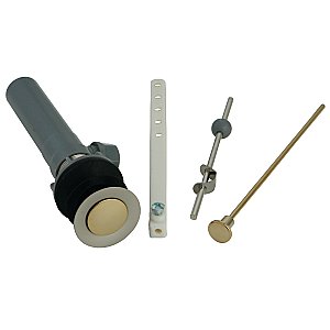 Kingston Brass KBP1009 Plastic Pop-Up Bathroom Sink Drain with Overflow, Brushed Nickel/Polished Brass