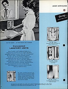 Antique Hall Mack Concealed Lavatory Unit - Toothbrush / Tumbler - Circa 1962