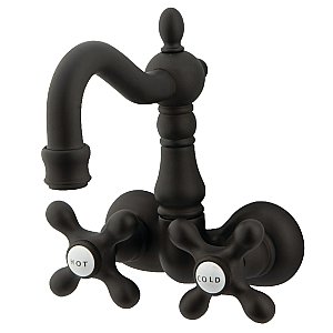 Kingston Brass CC1077T5 Vintage 3-3/8-Inch Wall Mount Tub Faucet, Oil Rubbed Bronze