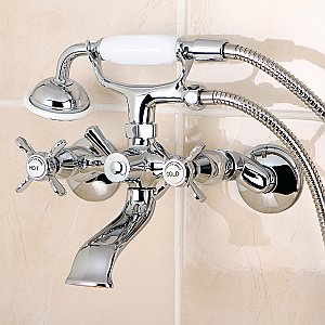 Kingston Brass KS285C Essex Clawfoot Tub Faucet with Hand Shower, Polished Chrome