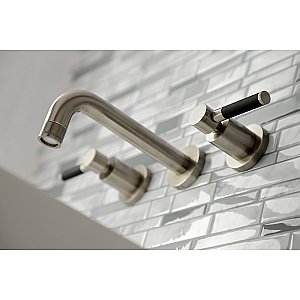 Kingston Brass KS8128DKL Kaiser 2-Handle Wall Mount Bathroom Faucet, Brushed Nickel