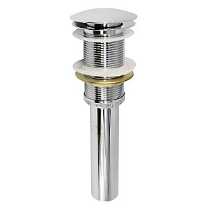 Kingston Brass EV8311 Coronet Push Pop-Up Bathroom Sink Drain without Overflow, Polished Chrome