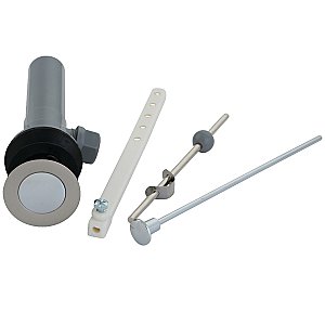 Kingston Brass KBP1007 Plastic Pop-Up Bathroom Sink Drain with Overflow, Brushed Nickel/Polished Chrome