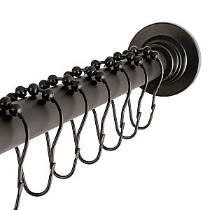 Kingston Brass SCC3115 Edenscape 60"-72" Stainless Steel Adjustable Tension Shower Curtain Rod with Rings - Oil Rubbed Bronze