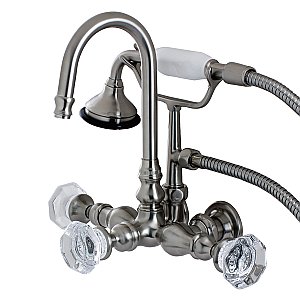 Aqua Vintage AE7T8WCL Celebrity Wall Mount Clawfoot Tub Faucet, Brushed Nickel