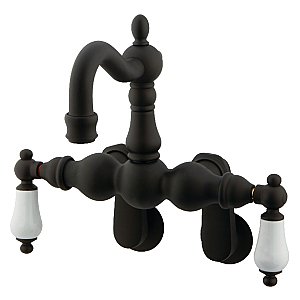 Kingston Brass CC1083T5 Vintage Adjustable Center Wall Mount Tub Faucet, Oil Rubbed Bronze