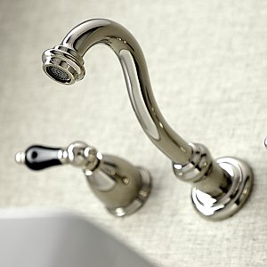 Kingston Brass KS3126PKL Duchess Two-Handle Wall Mount Bathroom Faucet, Polished Nickel