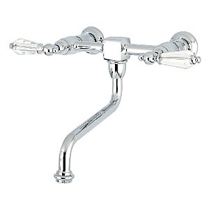 Kingston Brass KS1211WLL Wilshire Wall Mount Bathroom Faucet, Polished Chrome