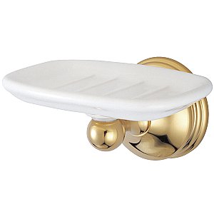 Kingston Brass BA1165PB Vintage Wall-Mount Soap Dish, Polished Brass