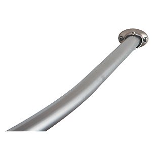 Kingston Brass CC3178 Edenscape 47"-60" Stainless Steel Adjustable Curved Shower Curtain Rod - Brushed Nickel