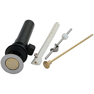 Kingston Brass KP1004 Plastic Pop-Up Bathroom Sink Drain with Overflow, Polished Chrome/Polished Brass
