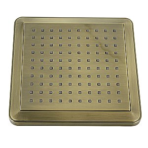 Kingston Brass K250A3 Shower Scape 9-5/8" Square Rainfall Shower Head - Antique Brass
