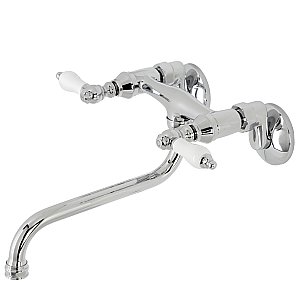 Kingston Brass KS515C Wall Mount Bathroom Faucet, Polished Chrome
