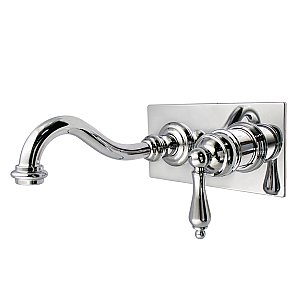Kingston Brass KS3111AL Wall Mount Bathroom Faucet, Polished Chrome