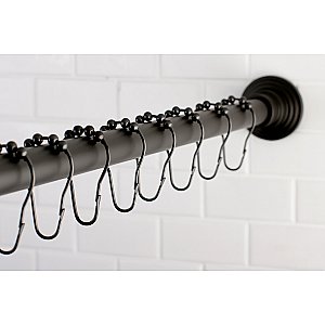 Kingston Brass SCC2715 Edenscape 60"-72" Stainless Steel Adjustable Tension Shower Curtain Rod with Rings - Oil Rubbed Bronze