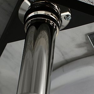 Kingston Brass KVPB3630MB6 Templeton 36" x 22" Carrara Marble Vanity Top with Brass Console Legs, Carrara Marble/Polished Nickel