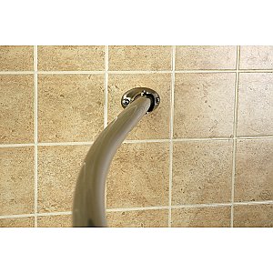 Kingston Brass CC3178 Edenscape 47"-60" Stainless Steel Adjustable Curved Shower Curtain Rod - Brushed Nickel