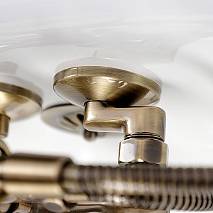 Kingston Brass KS245AB Essex Wall Mount Clawfoot Tub Faucet with Hand Shower, Antique Brass
